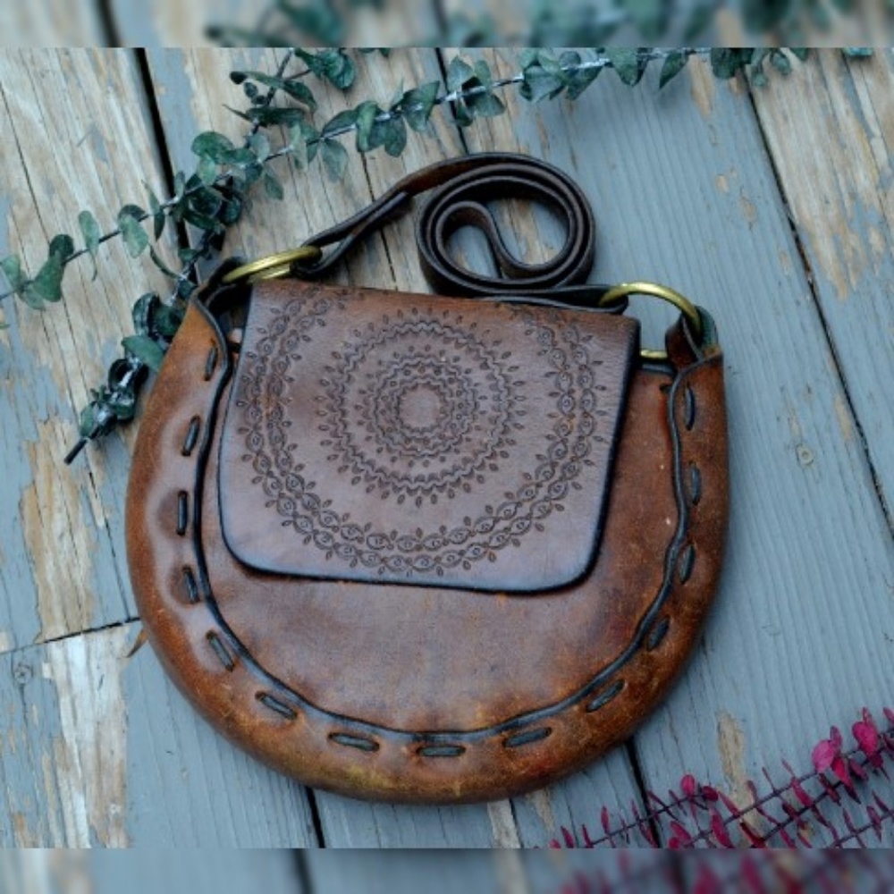 VINTAGE Hand Crafted - MANDALA SADDLE BAG - Boho